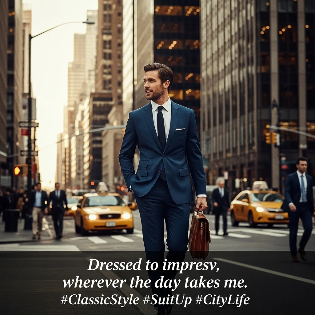 Classic Suit Captions for Instagram