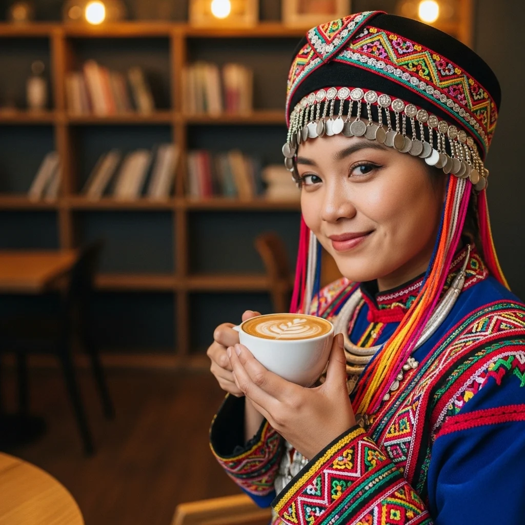 Coffee Captions for Traditional Outfits