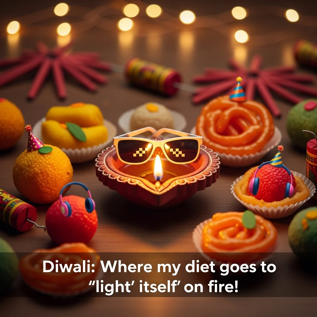 Funny Captions for Diwali Post