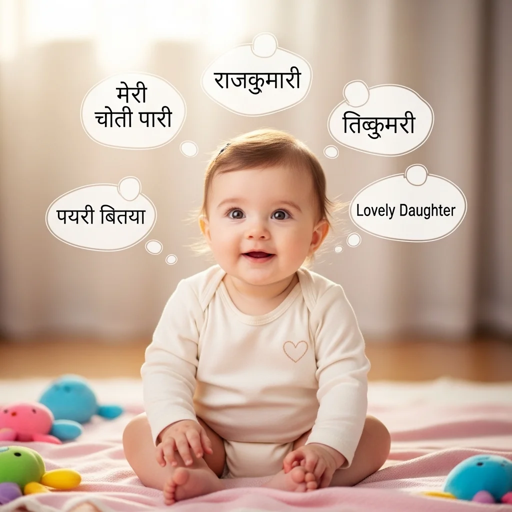 Hindi Captions for Baby Girl