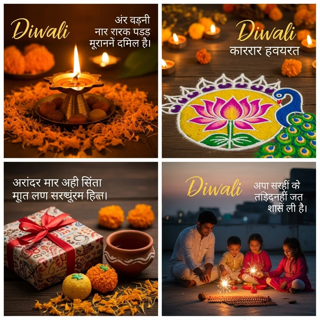 Hindi Captions for Diwali