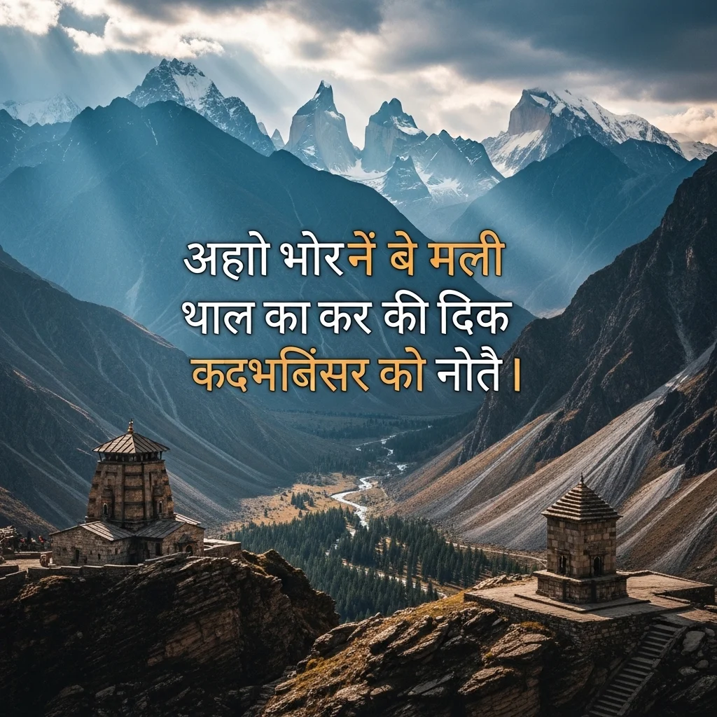Hindi Captions for Mountains