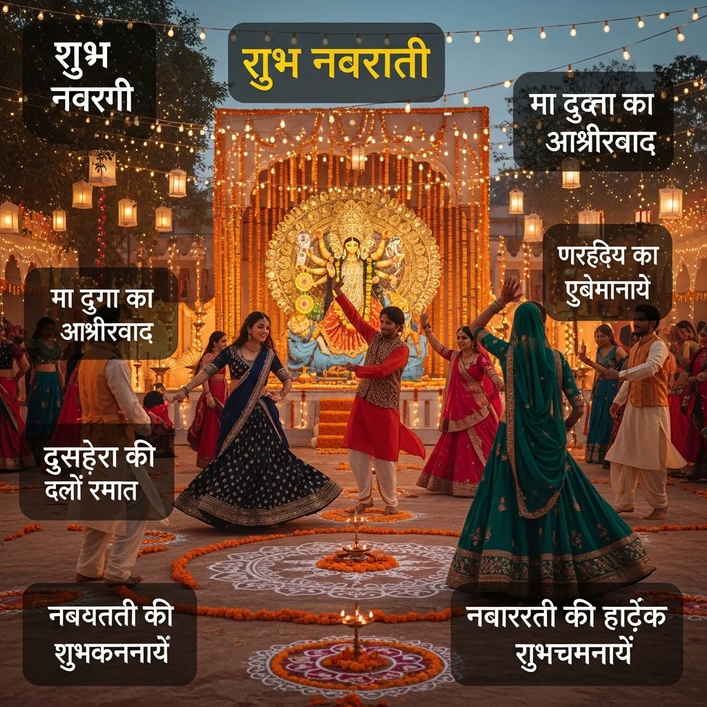 Hindi Captions for Navratri