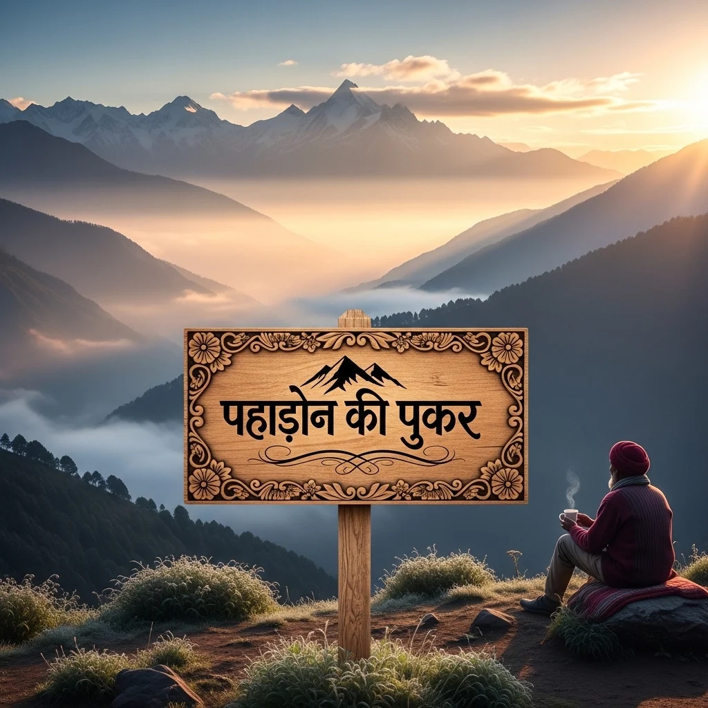 Hindi Mountain Captions