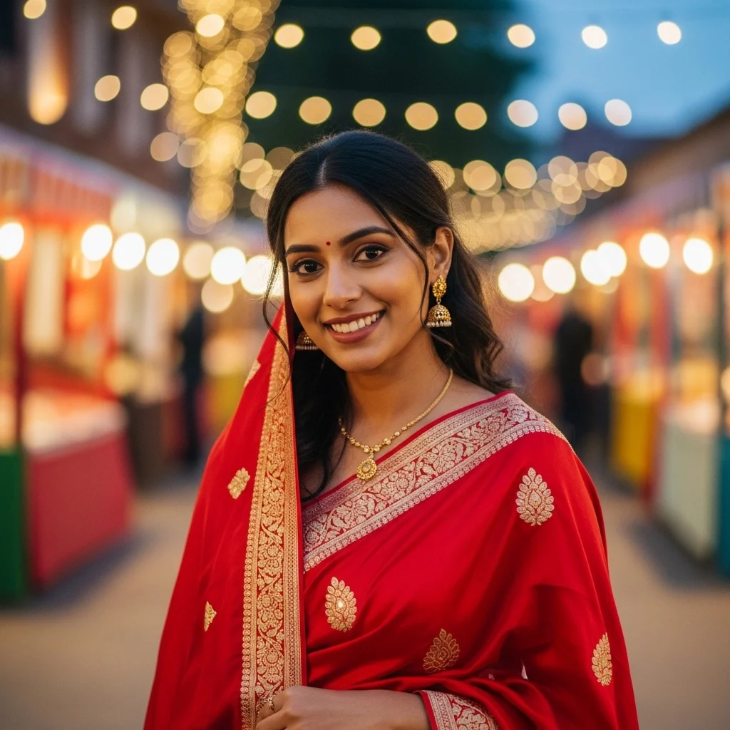 Hindi Saree Captions