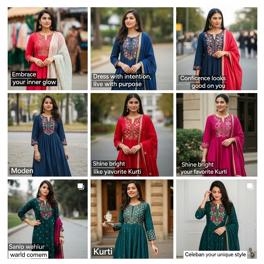Inspirational Kurti Captions for Instagram