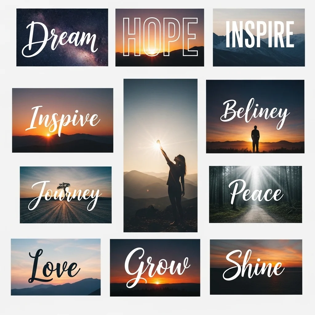 Inspirational One Word Captions