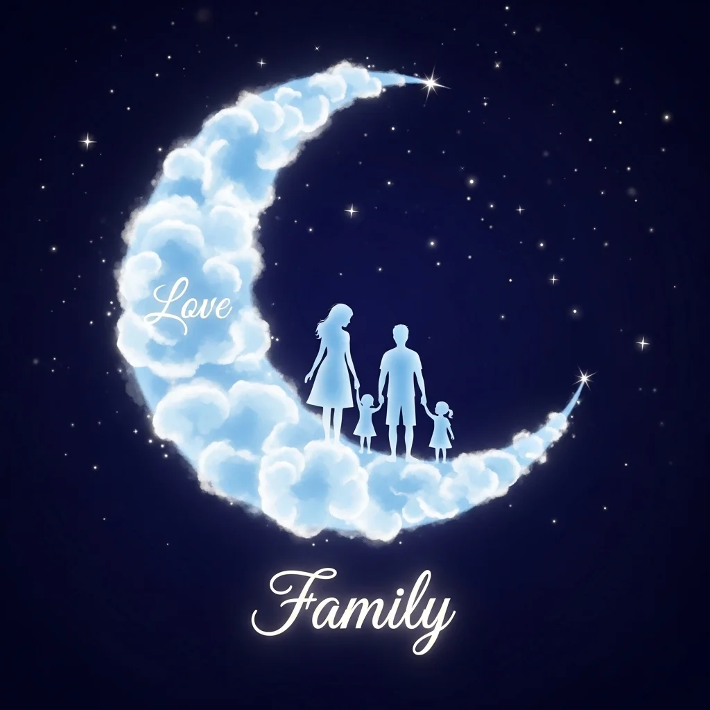 Love and Family Moon Captions