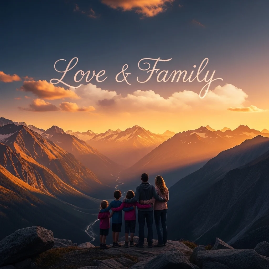 Love and Family Mountain Captions