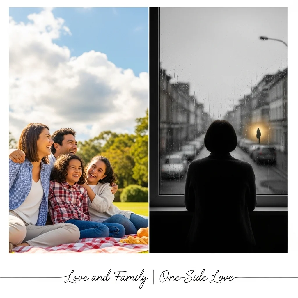 Love and Family One Side Love Captions for Instagram