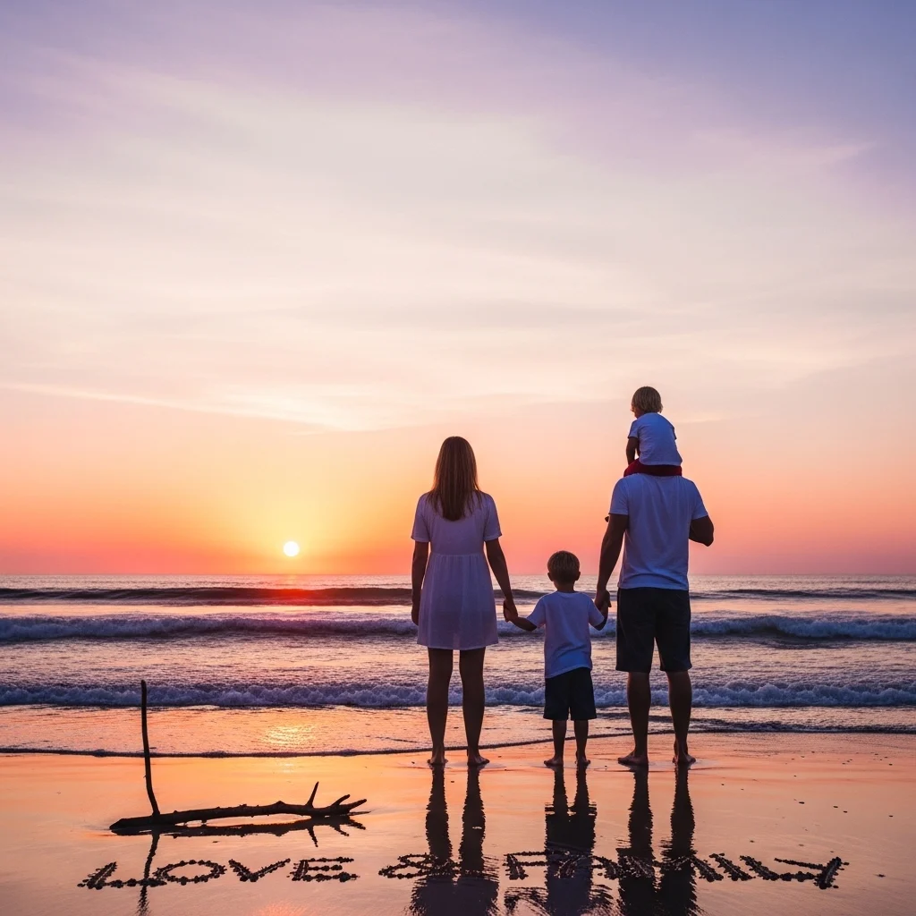 Love and Family Sunrise Captions