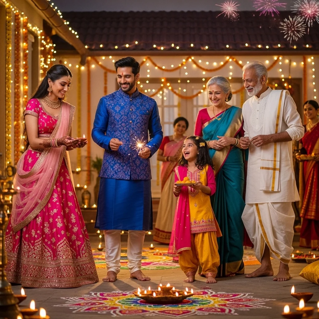 Traditional Outfit Captions for Diwali