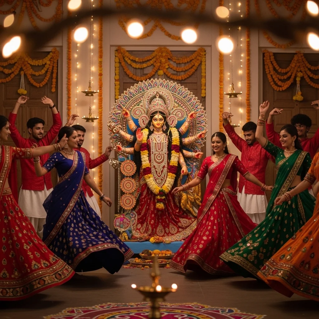 Traditional Outfit Captions for Navratri