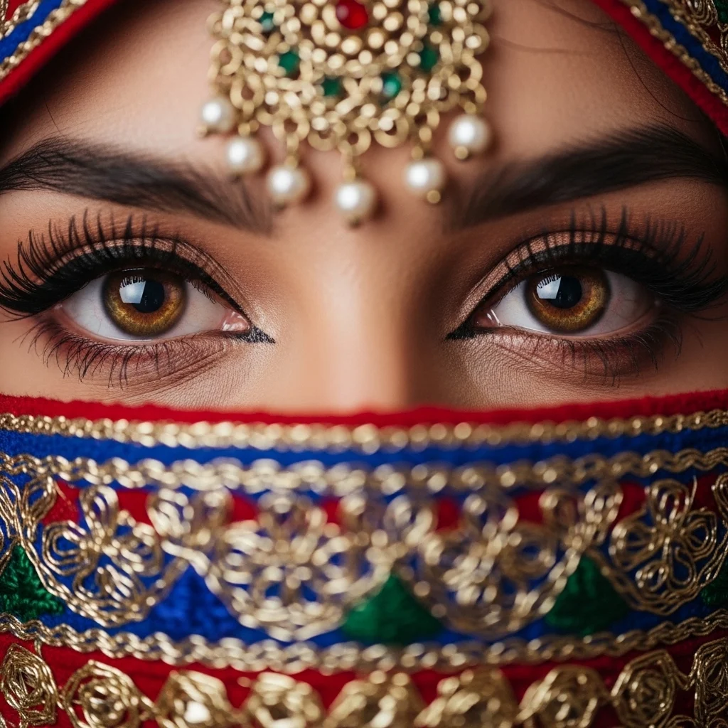 Traditional Outfit Eye Captions