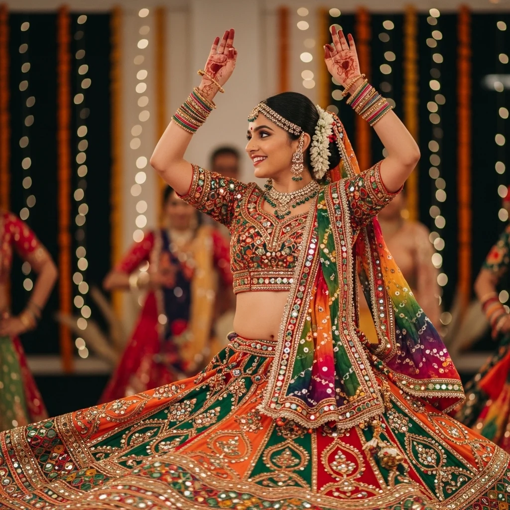 Traditional Outfit Garba Captions