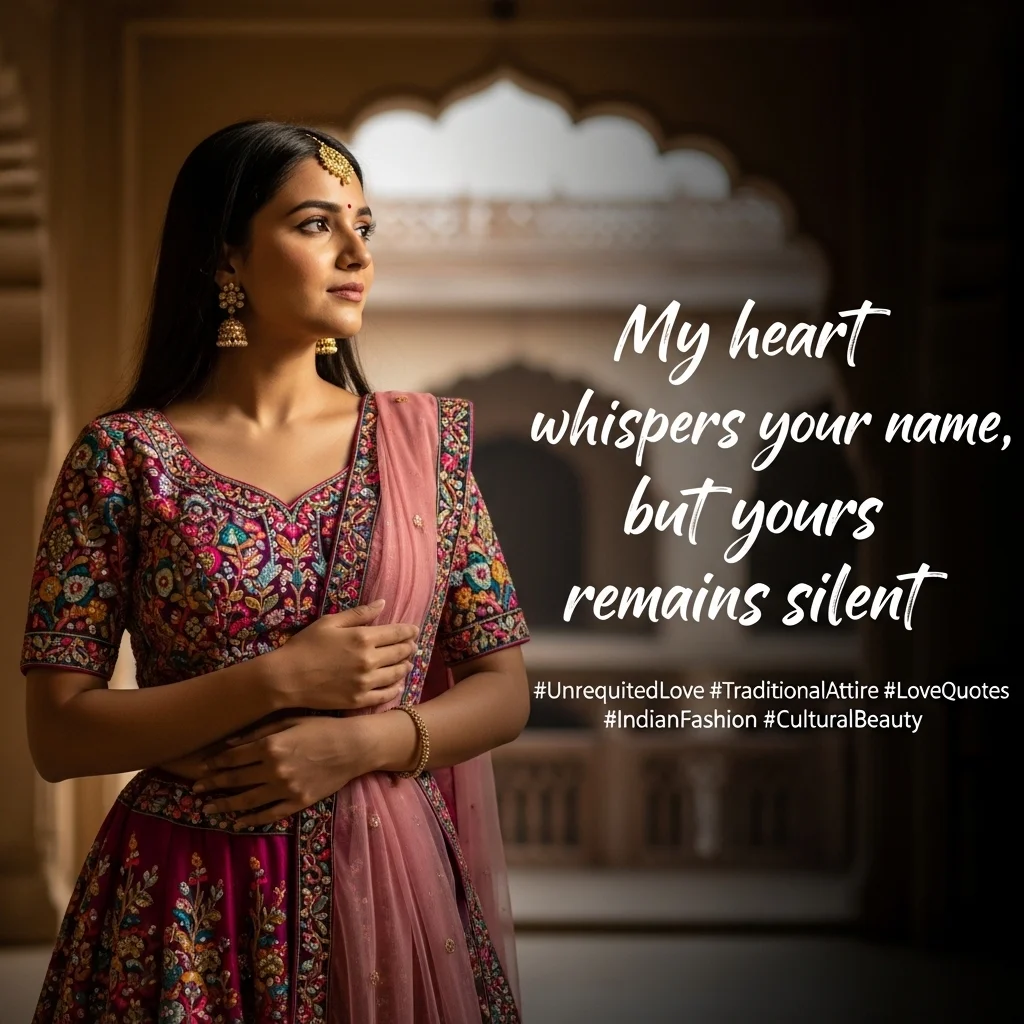 Traditional Outfit One Side Love Captions for Instagram
