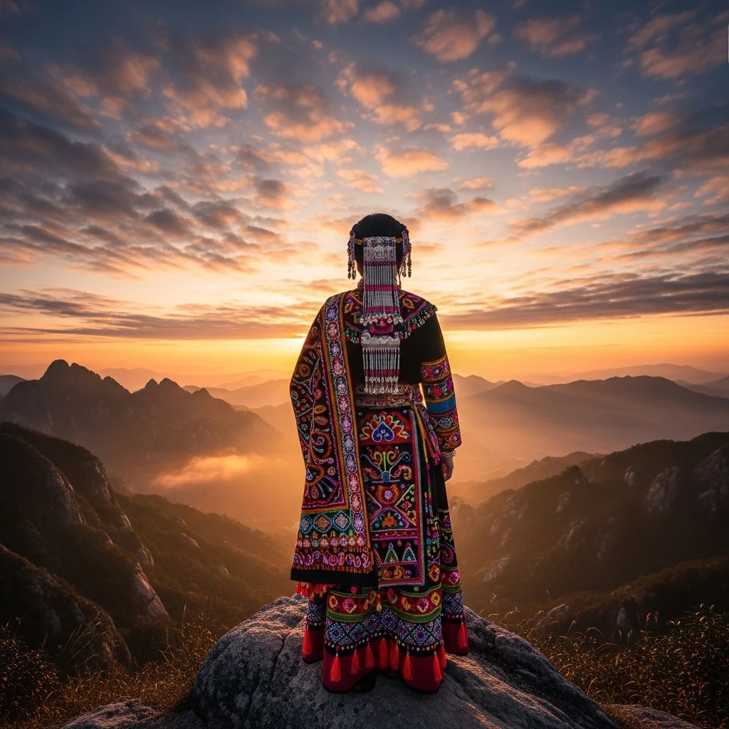 Traditional Outfit Sunrise Captions