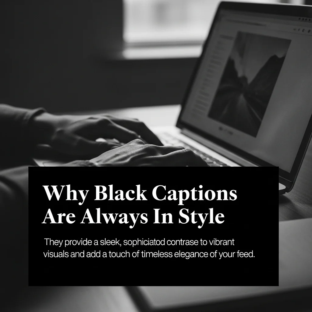Why Black Captions for Instagram Are Always in Style