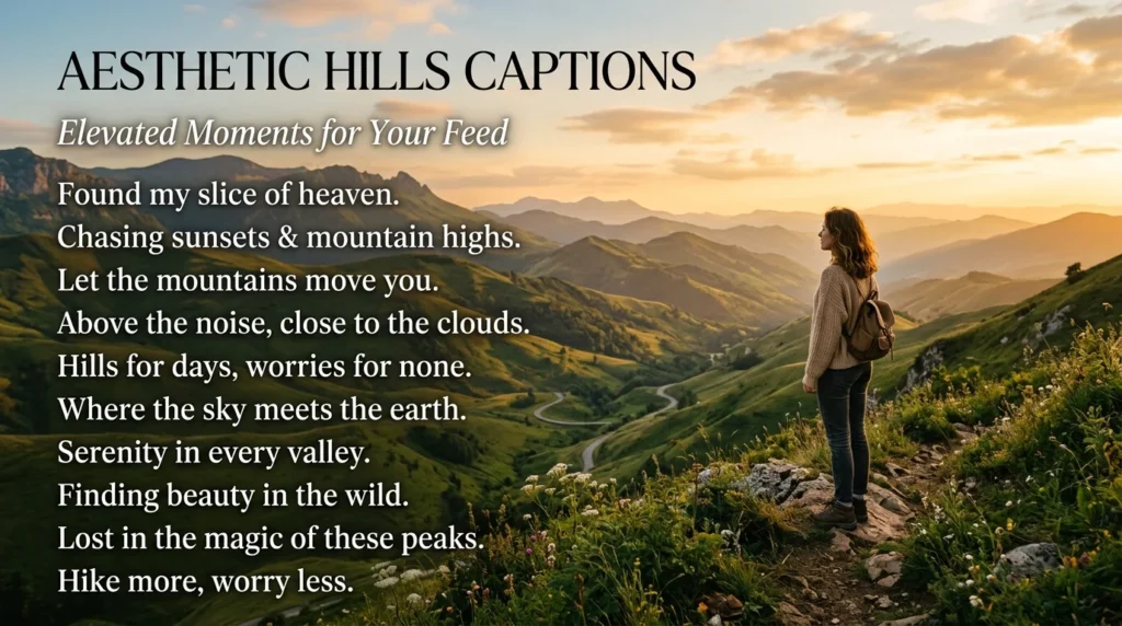 Aesthetic Hills Captions for Instagram