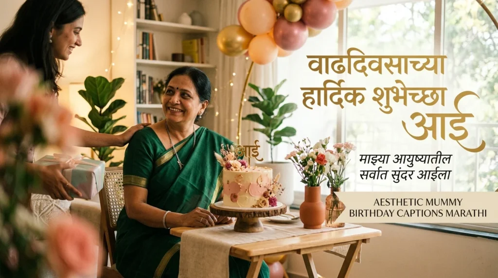 Aesthetic Mummy Birthday Captions Marathi