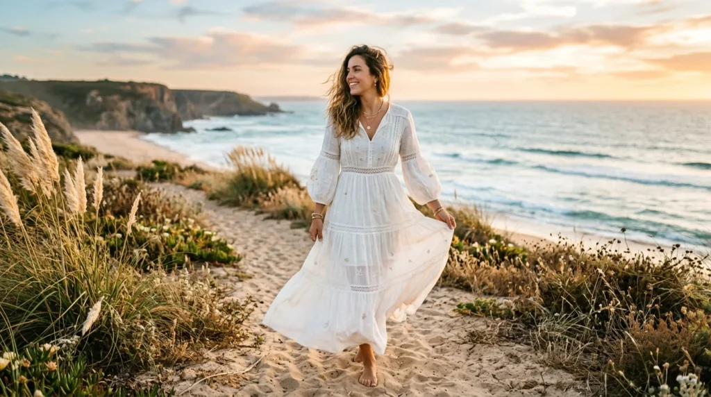 Aesthetic White Dress Captions