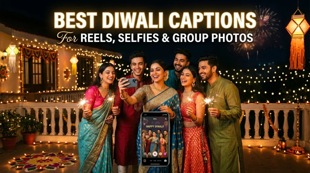 Best Diwali Captions for Reels, Selfies & Group Photos