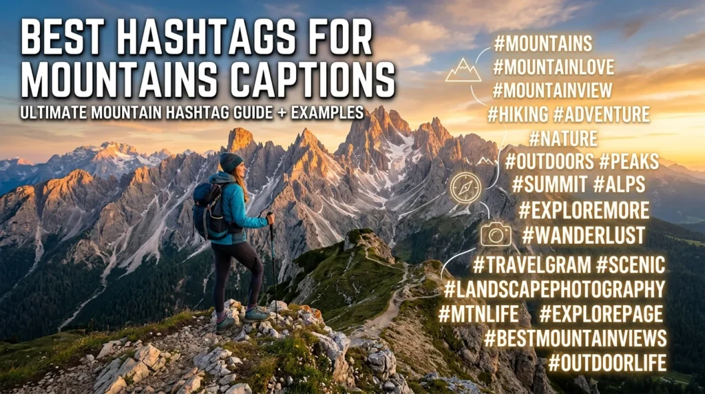 Best Hashtags for Mountains Captions