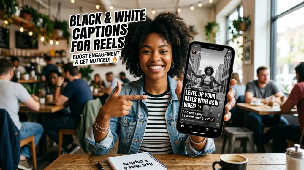 Black and White Captions for Reels