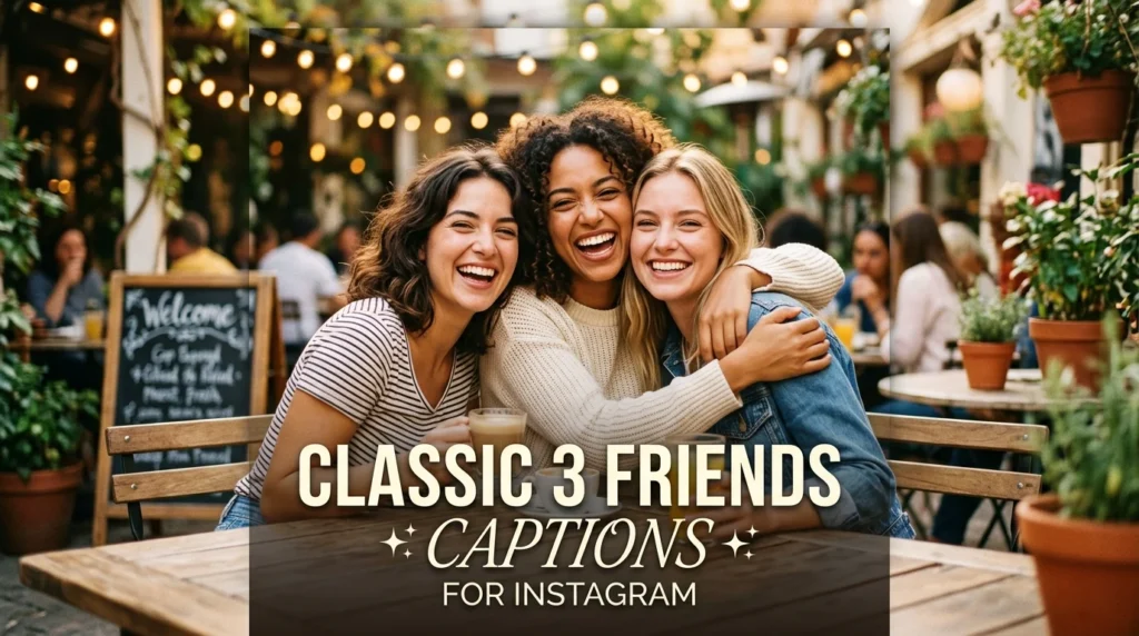 Classic 3 Friends Captions for Instagram