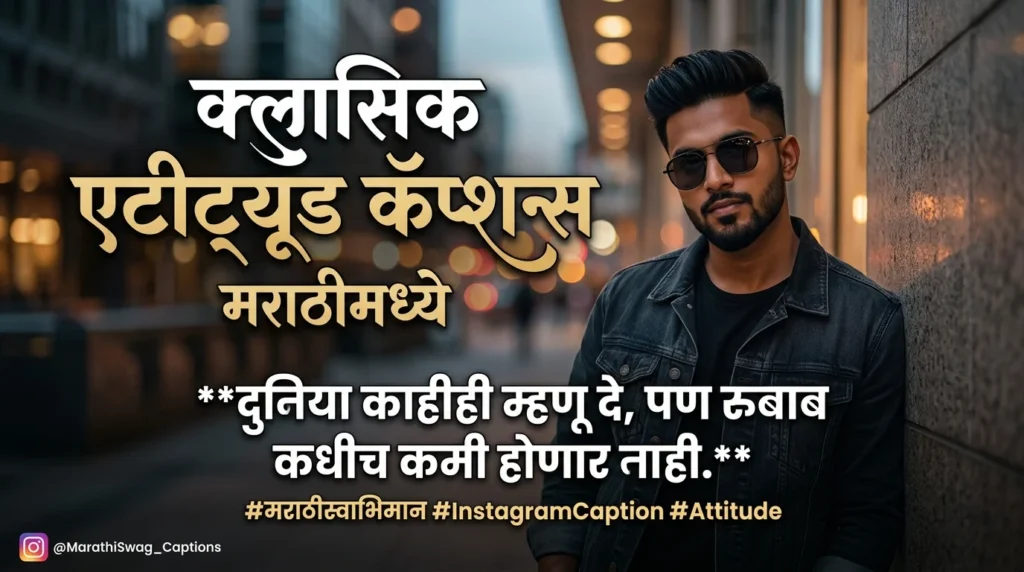 Classic Attitude Captions for Instagram in Marathi