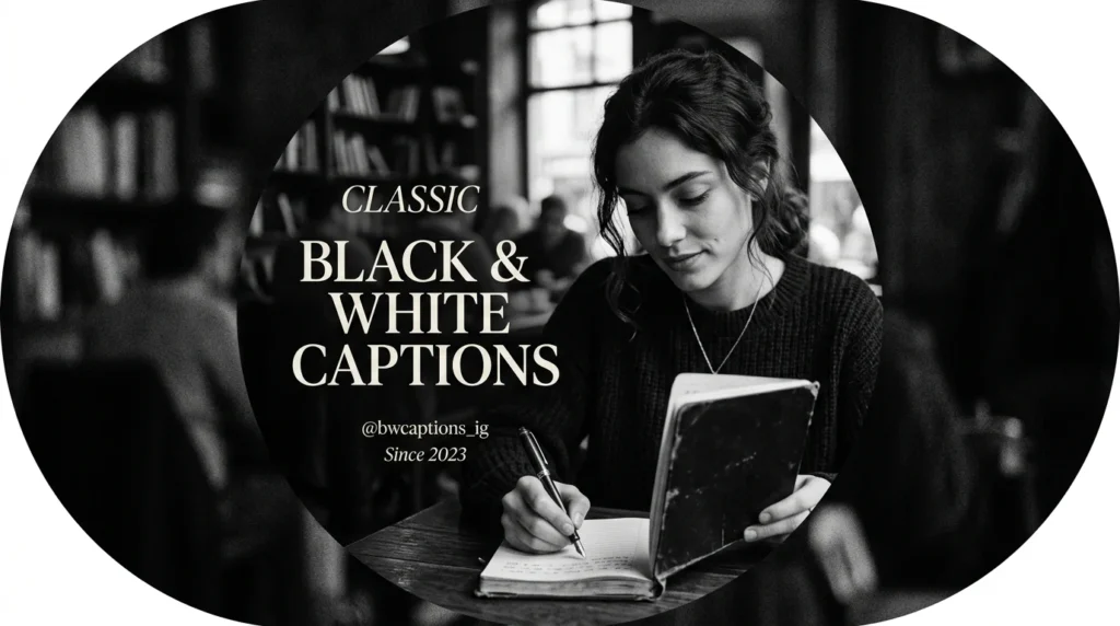 Classic Black and White Captions for Instagram