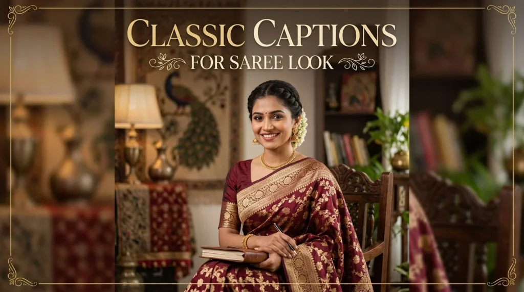 Classic Captions for Saree Look