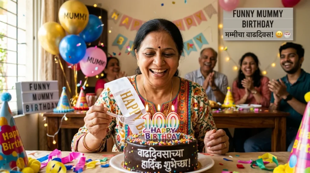 Funny Mummy Birthday Captions Marathi