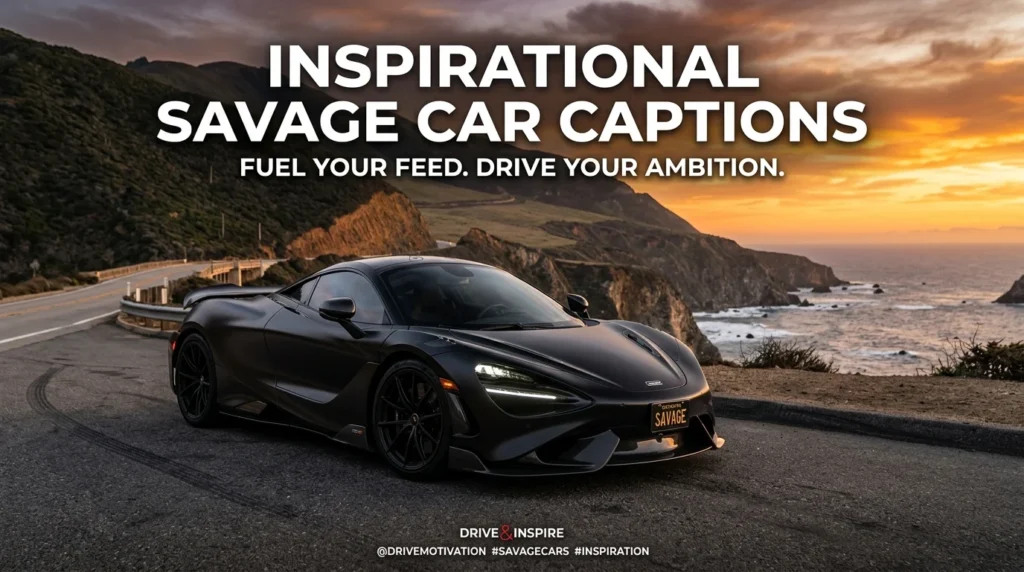 Inspirational Savage Car Captions for Instagram