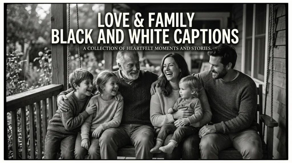 Love & Family Black and White Captions