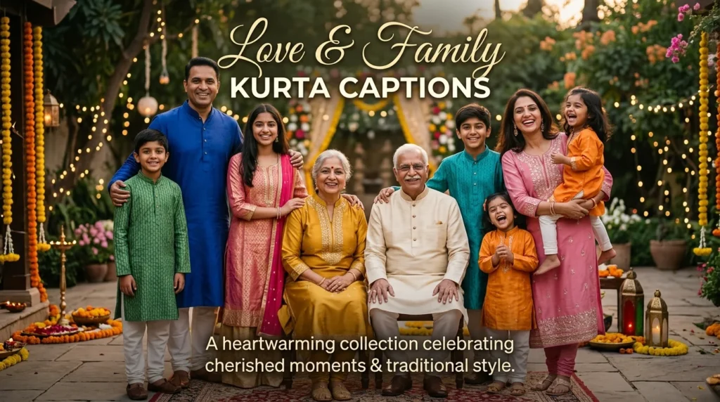Love and Family Kurta Captions