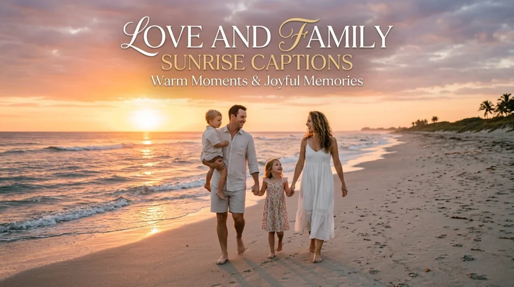 Love and Family Sunrise Captions