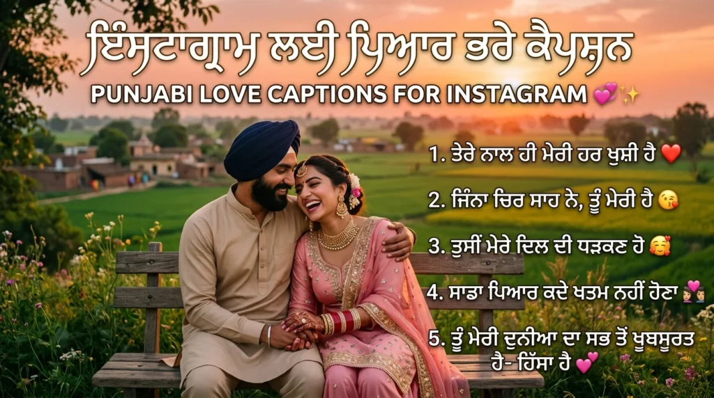 Love Captions for Instagram in Punjabi