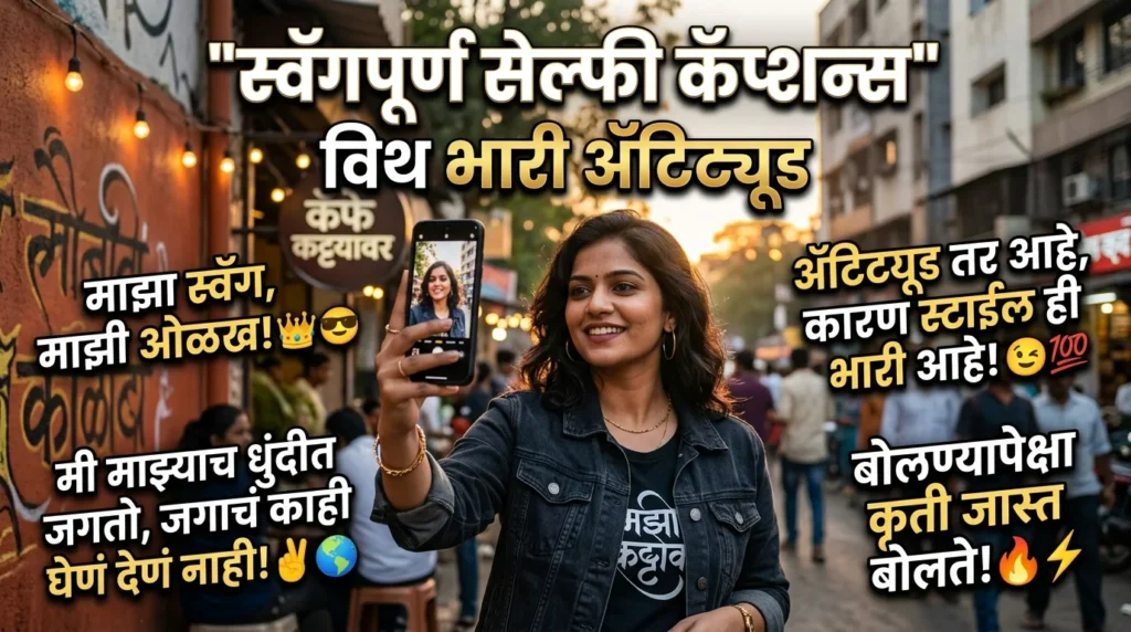 Selfie Captions in Marathi with Attitude