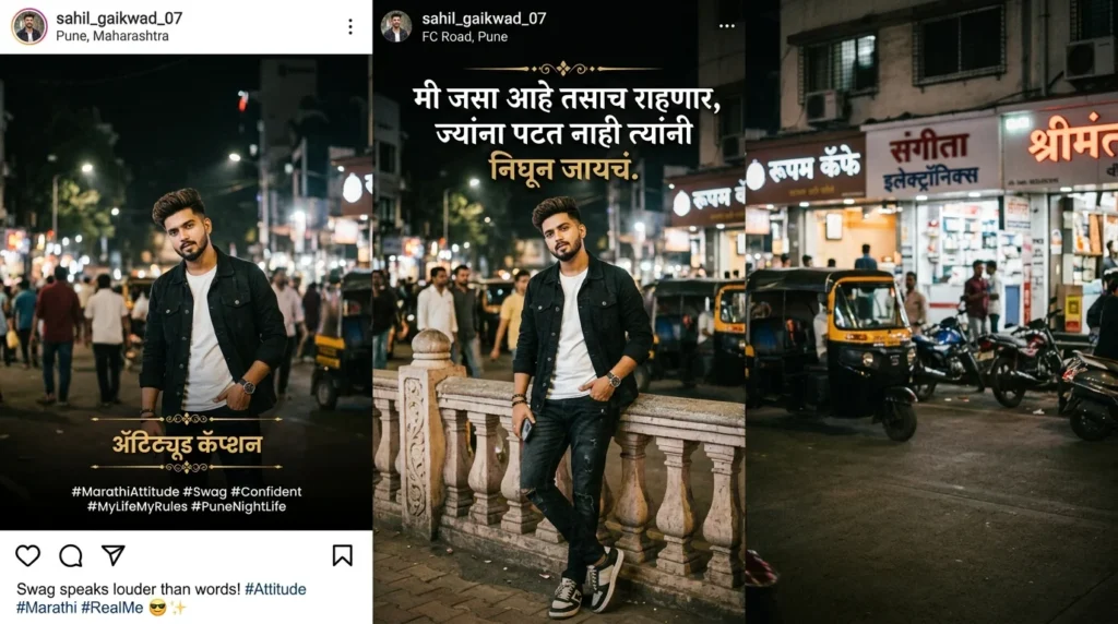 Short Attitude Captions in Marathi