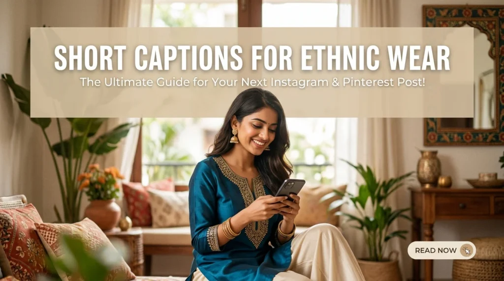 Short Captions for Ethnic Wear
