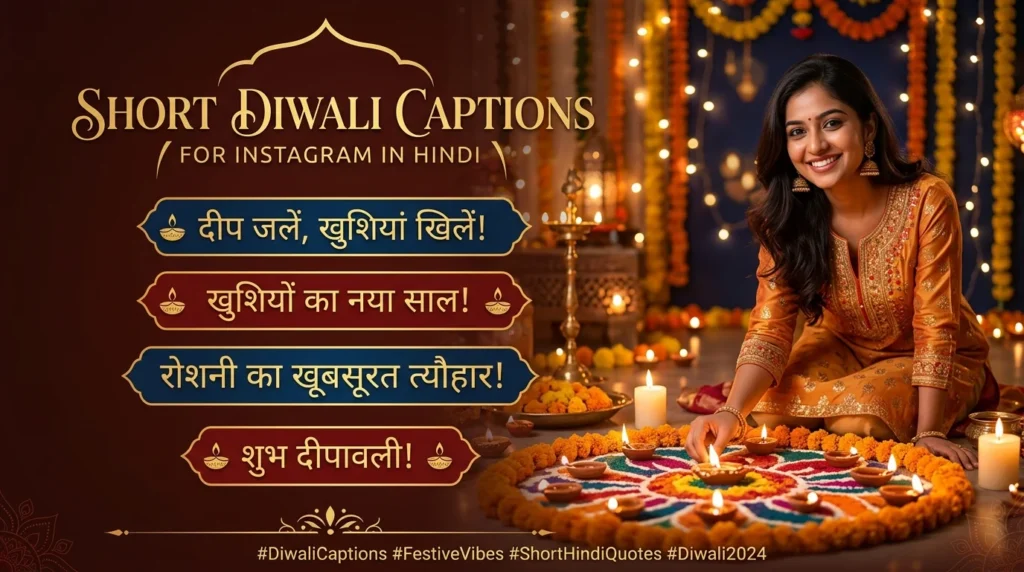 Short Diwali Captions for Instagram in Hindi