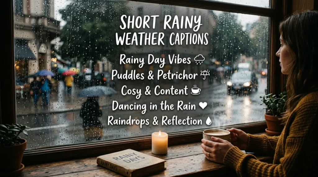 Short Rainy Weather Captions