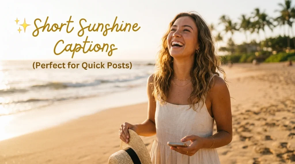 ✨ Short Sunshine Captions (Perfect for Quick Posts)