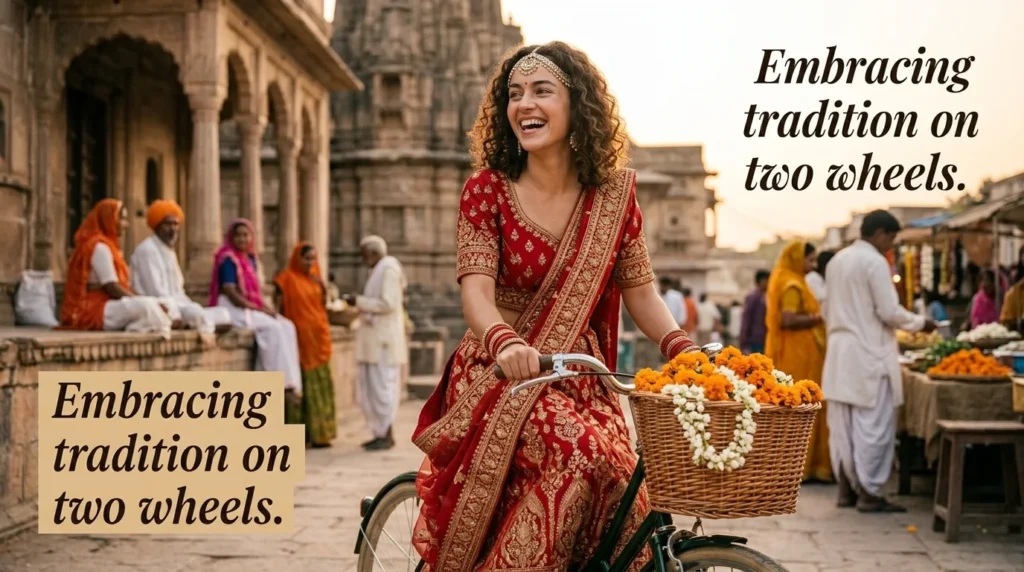👑 Traditional Outfit + Bike Ride Captions
