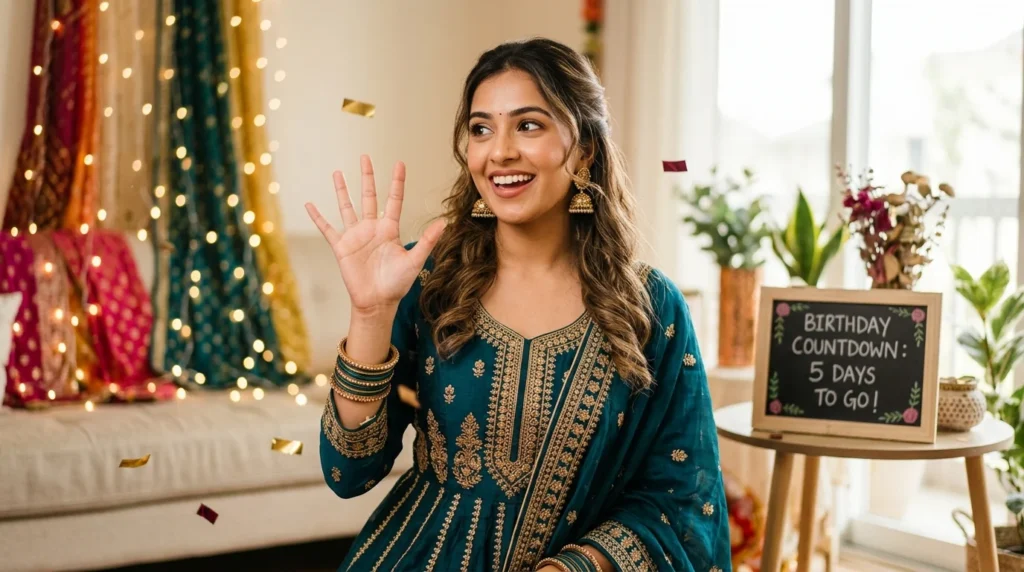 Traditional Outfit Birthday Countdown Captions