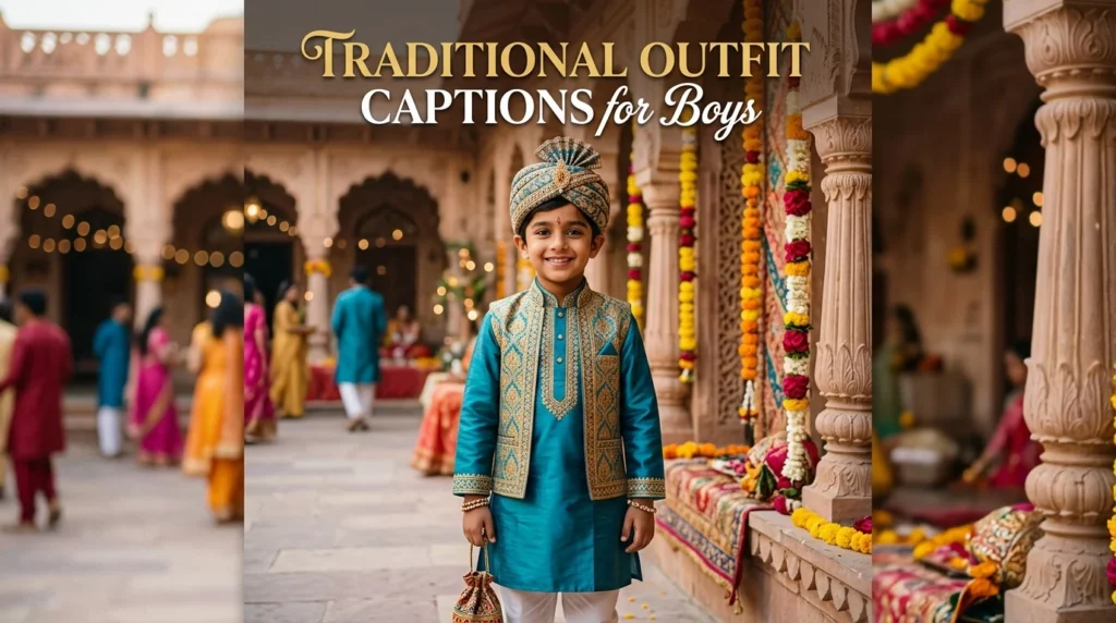 Traditional Outfit Captions for Boys