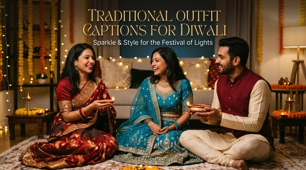 Traditional Outfit Captions for Diwali