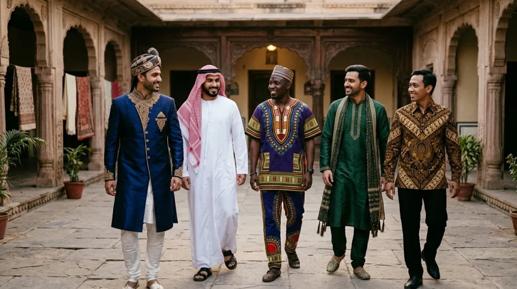 Traditional Outfit Captions for Men
