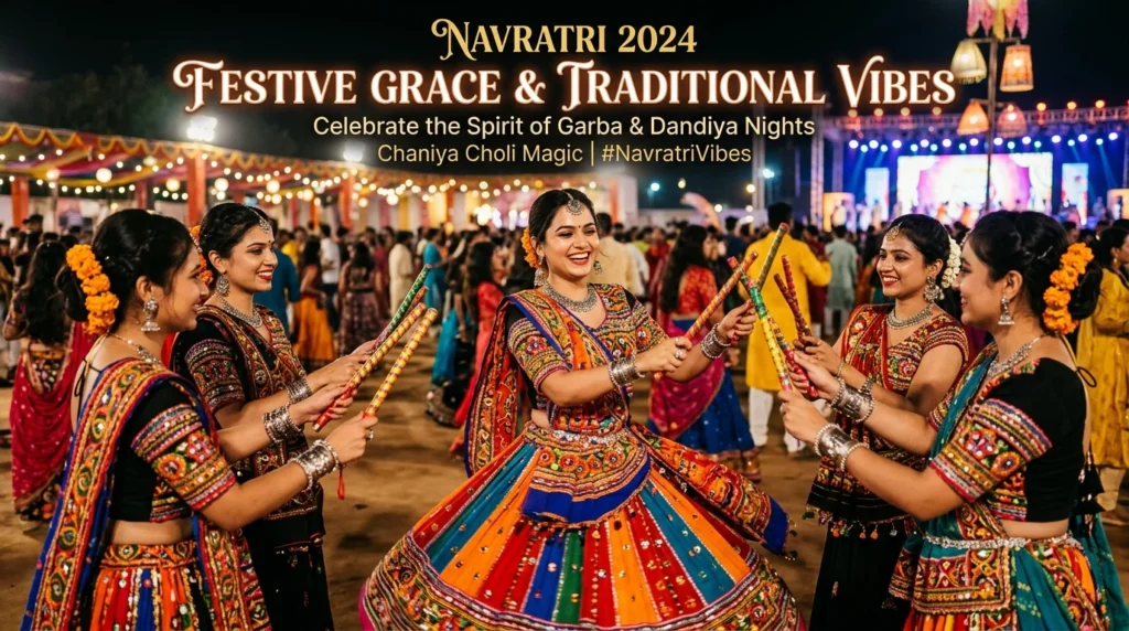 Traditional Outfit Captions for Navratri